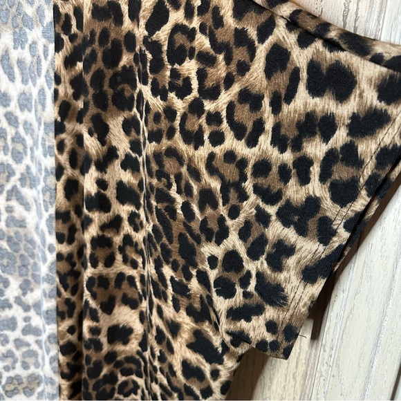 Animal Print Kimono Cardigan with Fringe. Soft Comfy Chic - Picture 4 of 10